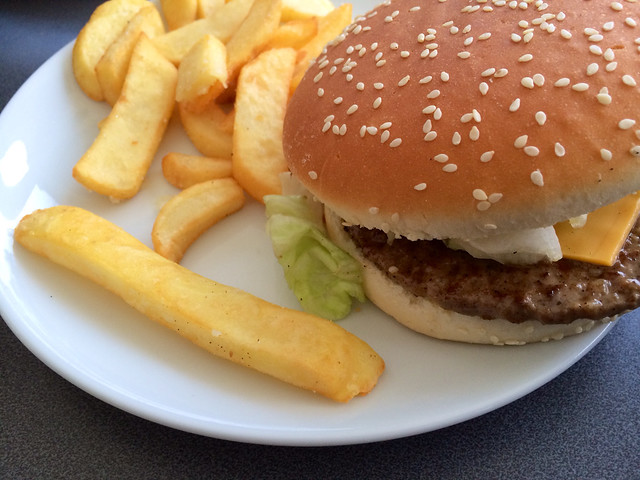 burger ad fries