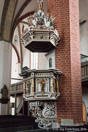 deutschland kirche brandenburg gotik kanzel hallenkirche jüterbog thomasmünzer