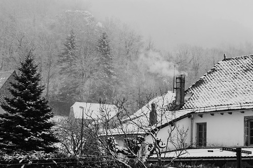 winter snow france landscape europe cityscape hiver neige paysage auvergne cantal paysageurbain