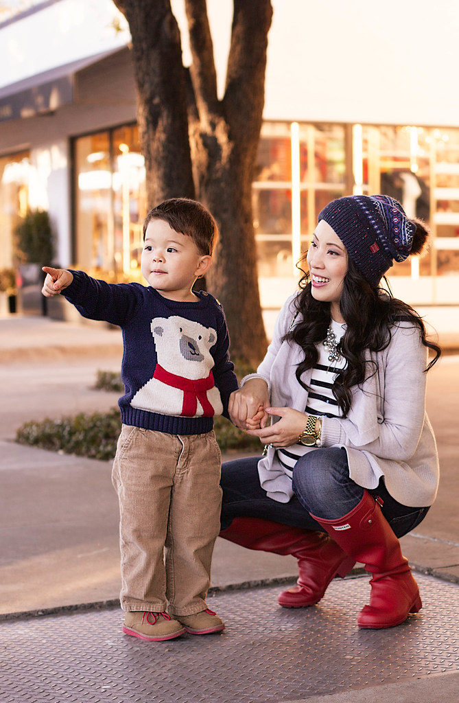 https://cuteandlittle.com | toddler boy fashion | joules babybear sweater, cordoruy pants | fall winter outfit | mommy son outfits
