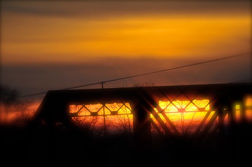 bridge winter columbus ohio goldenhour