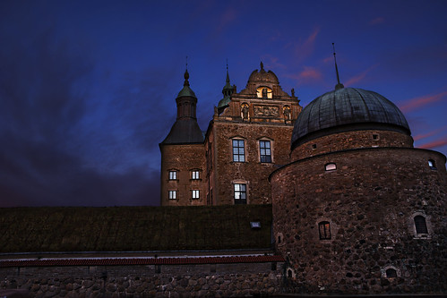 old city morning blue sunset red sky building brick tower castle history tourism nature stone wall architecture clouds sunrise town construction ancient sweden fort outdoor nobody historic september knight fortress vadstena a77 östergötland 1650 2013 östergötlandcounty chateue