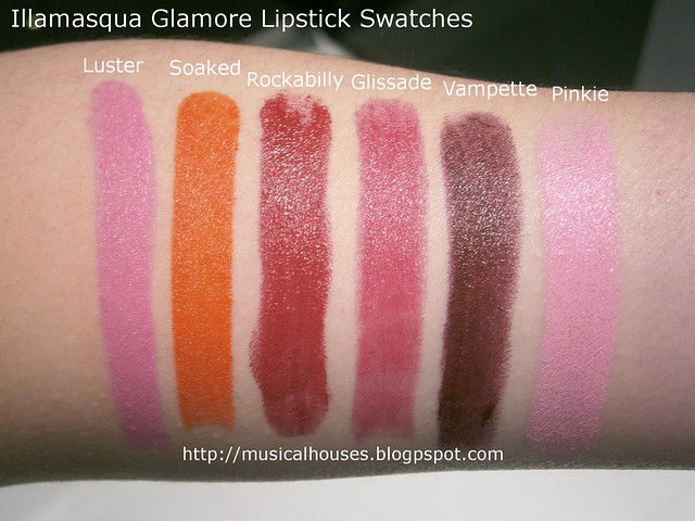 Illamasqua Glamore Lipsticks Swatches 2