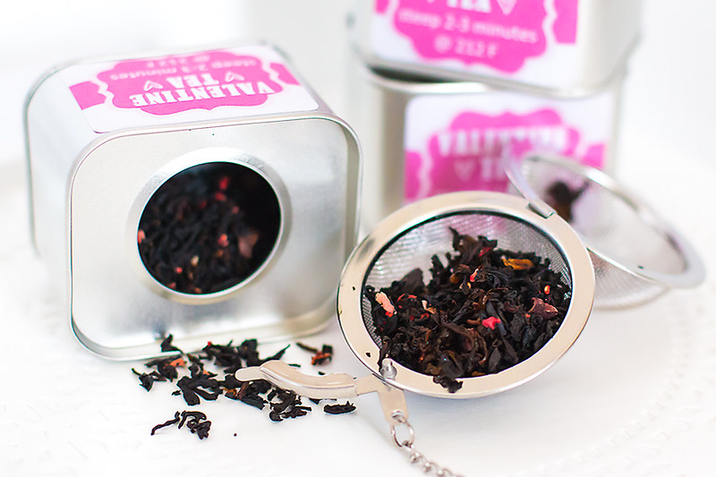 Valentine Tea DIY Gift Sets featuring custom blended teas