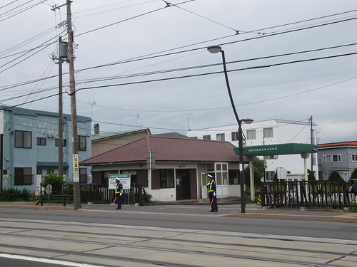 函館競馬場の北駐車場の入口