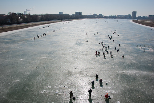 winter fish ice river frozen fishermen aerial busy centralasia kazakhstan ural atyrau урал казахстан атырау қазақстан жайық