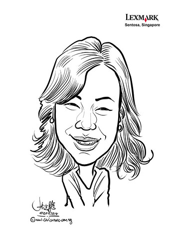 digital caricature for Lexmark - Lee Lee Ken