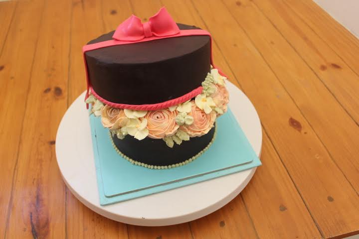 Flower Hat Box Cake by Cakes by Ludy Tala