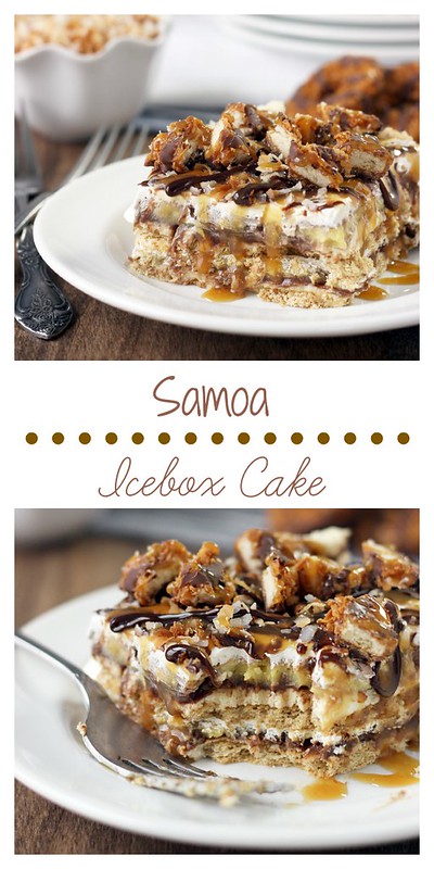 Delectable Samoa Icebox Cake