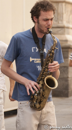 Street musician, Italy
