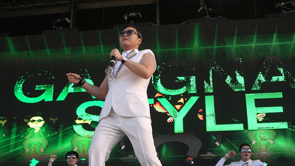 Psy performing Gangnam Style