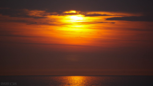 sunset sea sun mer france color beach nature soleil dieppe plage couleur