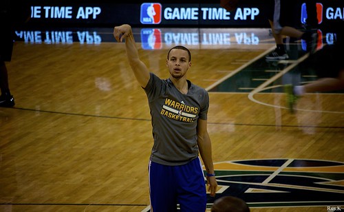Steph Curry Warriors vs. Jazz @ Energy Solutions Arena Jan. 31 2014