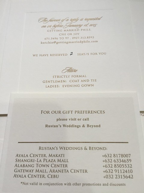 RSVP Wedding of Paolo Javier