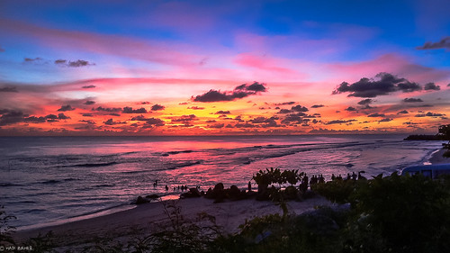 ocean light sunset shadow red sea people sun beach yellow clouds island coast waves pacific dusk south nation silhouettes exotic micronesia nauru