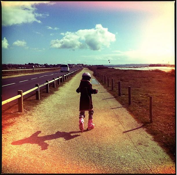 fille sur rollers