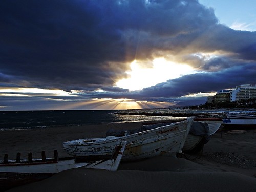 sunset españa sol atardecer mar spain andalucia nubes costadelsol puestadesol marbella