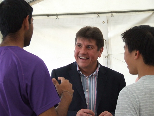 Stephen with young people at the National Citizen Service