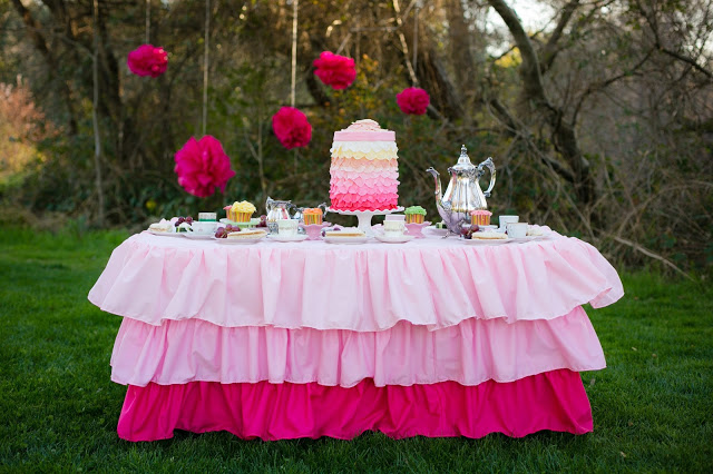 ombre table cloth