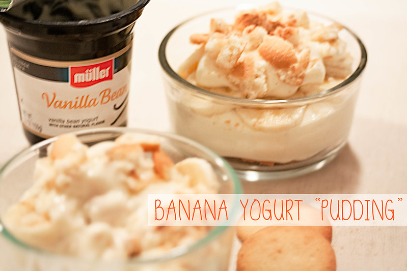 https://cuteandlittle.com | muller ice-cream flavoried yogurt | banana yogurt pudding recipe
