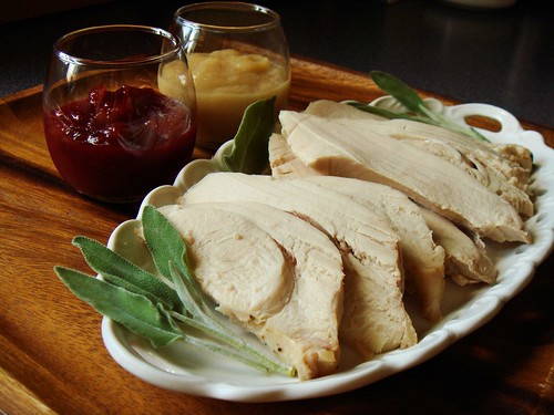 Slow Cooker Turkey Breast with Gravy and Spiced Port Cranberry Sauce