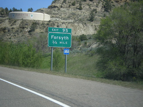sign montana intersection us12 i94 forsyth biggreensign freewayjunction