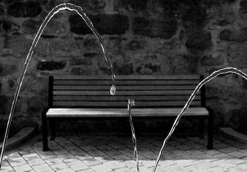 city urban bw white black water fountain wall germany bench concrete flow outdoors bavaria town nikon downtown arches sachsen dslr queensofthestoneage d7000 isatbytheocean