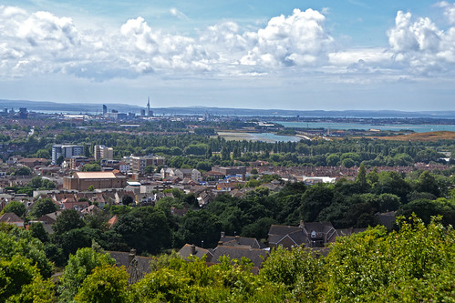 city sea view hill over hampshire portsmouth isle southdowns wight portsdown hants jainbow