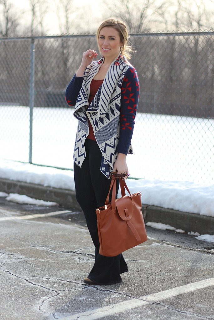 Prints Charming - Tribal Sweater & Flare Jeans on Living After Midnite