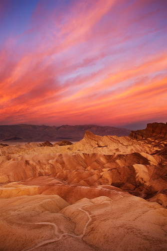 california park pink clouds sunrise point landscape death desert national valley zabriskie badland