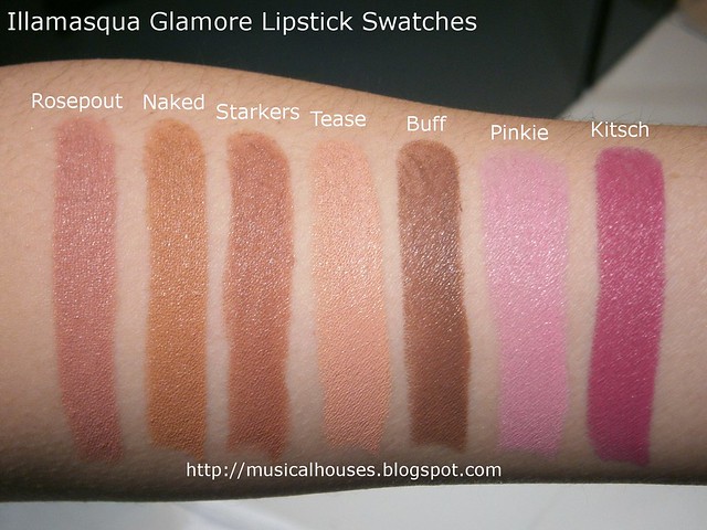 Illamasqua Glamore Lipsticks Swatches 1