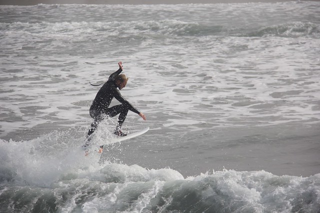 Surfing at Ocean Beach