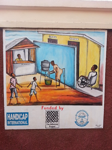 Close up of the bus park toilet facility mural