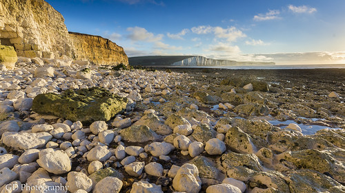 uk morning winter light sea england cliff beach water clouds sisters sunrise hope sussex coast chalk rocks britain gap wideangle filter seven nd gb grad eastsussex