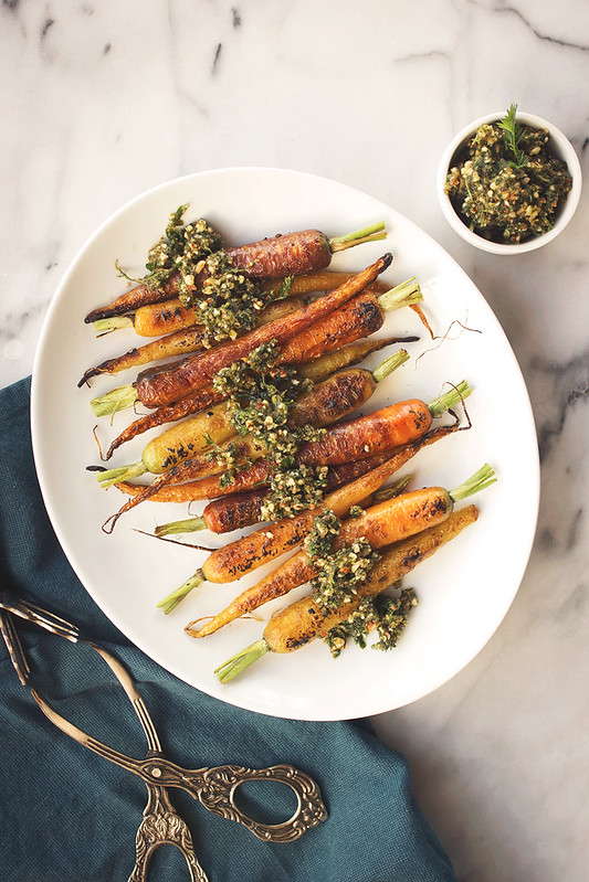 Charred Carrots with Carrot Top Pesto