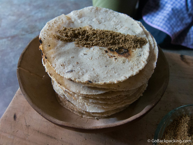 The fresh tortillas with crushed pumpkin seed and salt were surprisingly delicious