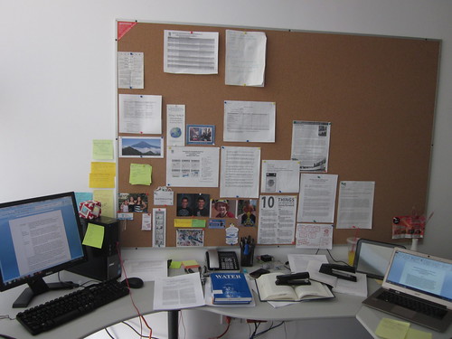 My office at CIDE Region Centro during and after writing a paper