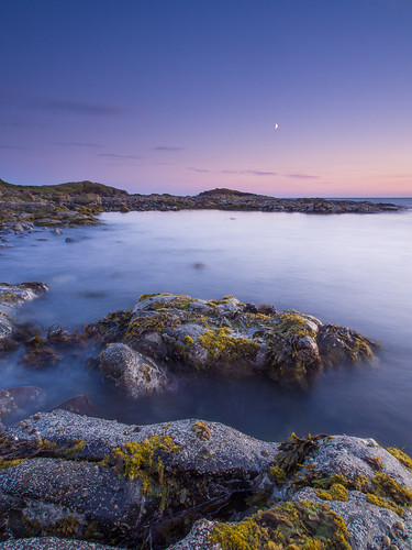 ayrshire dunure scotland coast landscapes sea seascapes shore sunset