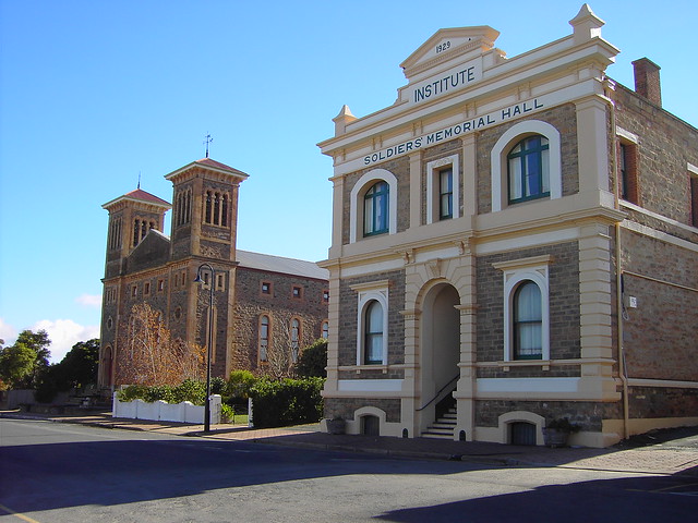 Kapunda Institute 1870 and former Baptist Church built in 1866. South Australia near the Barossa Valley. Daniel garlick was the architect.