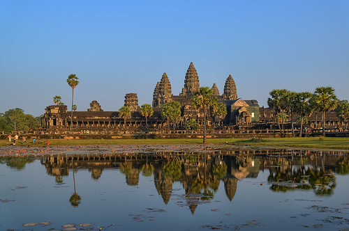 world reflection heritage temple cambodia kambodscha khmer angkorwat unesco siemreap angkor spiegelung tempel reflectionpond