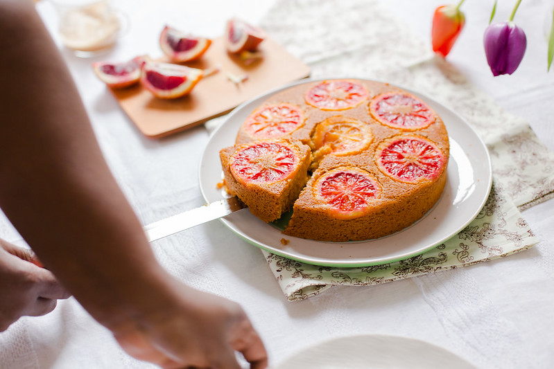 Blood Orange Polenta Cake