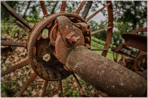 rusted njbotanicalgardens landscape decay fisheye old abandoned wheel outdoors farm 2016 antique plow njbg ringwood newjersey unitedstates us
