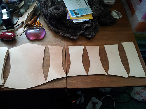 Leather corset pieces