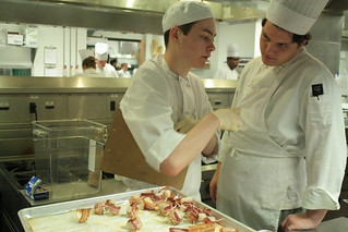 Culinary students get ready for T/F's Jubilee during class today, Feb. 27.