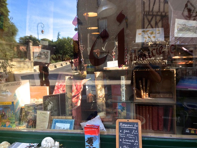 Bookshop Window in Montolieu