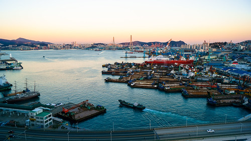 sunset sea port harbor boat harbour korea busan 대한민국 배 항구 해질녘 부산광역시 부산항 항만