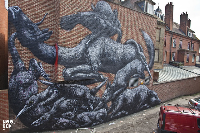 Roa - London Street Art Mural near Bethnal green Station