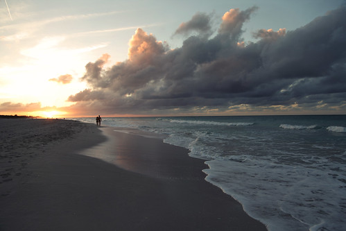 travel light sunset people sun holiday reflection beach water clouds landscape day cloudy cuba caribbean varadero kuba