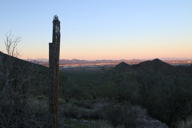 Sunrise in the mountains around Phoenix, Arizona