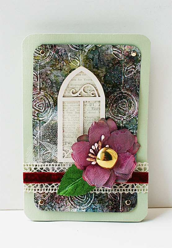 Embossed-alcohol-ink-card